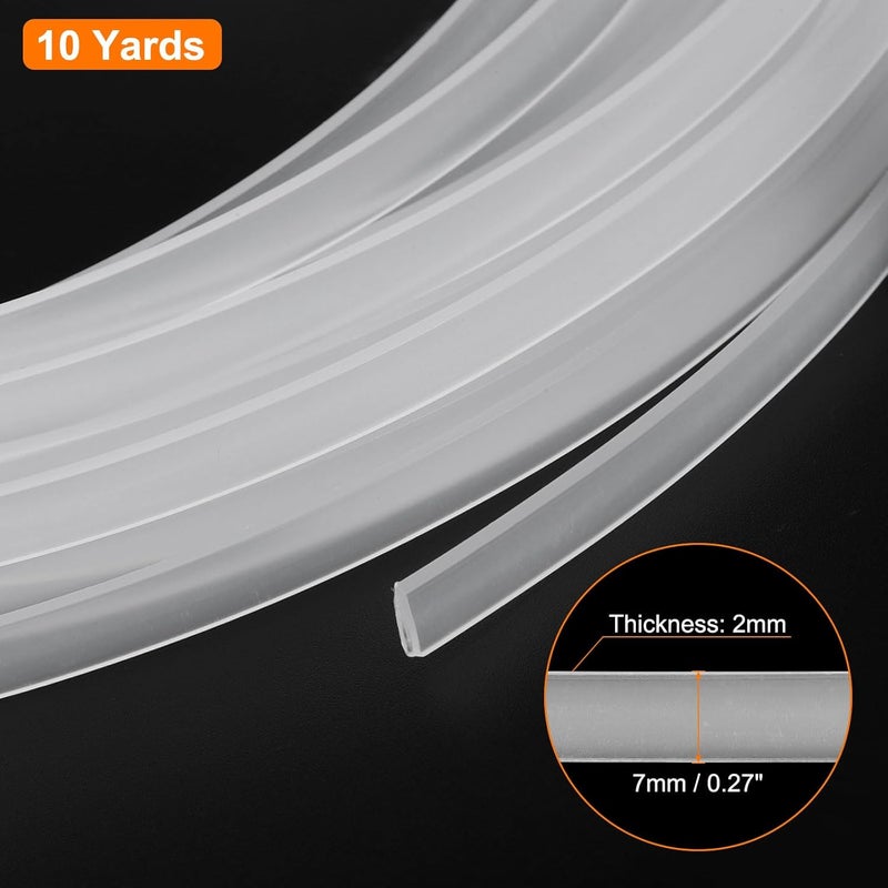 uxcell Boning for Sewing, 1 Roll 7mm x 2mm x 10 Yards PP Corset Boning, Corset Webbing for Wedding Dresses, DIY Making, Handbags, Hats (Clear) - Image 2